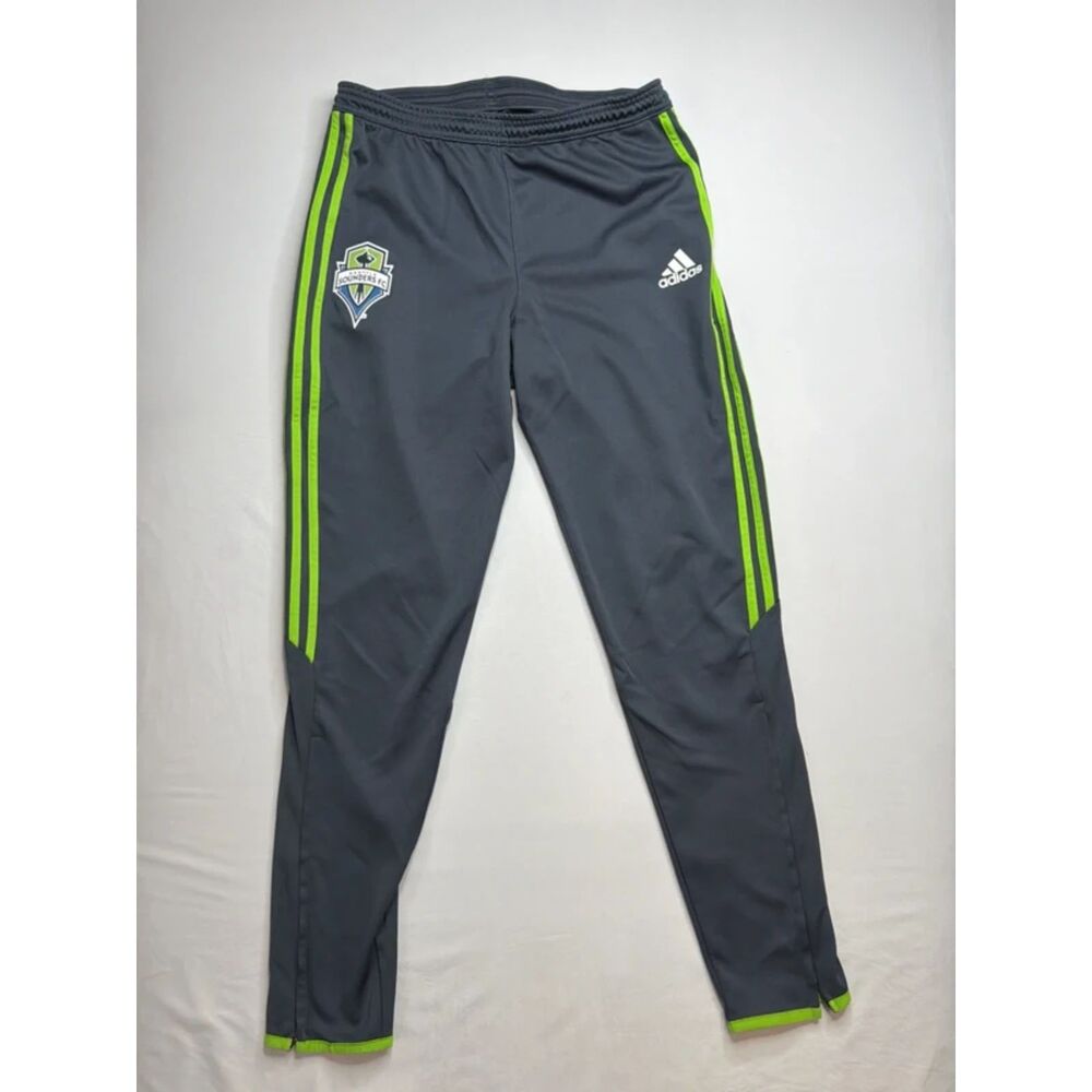 Adidas Seattle Sounders FC Climawarm Soccer Training Pants Grey Green Men's M